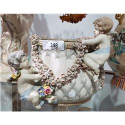 EARLY CZECHOSLOVAKIAN CHERUB PLANTER REPAIR TO ONE FOOT