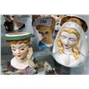 Image 1 : LOT OF 3 HEAD VASES