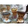 Image 1 : LOT OF 3 HEAD VASES