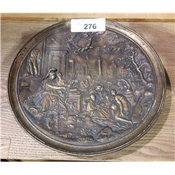 BRONZE WALL PLAQUE ROMAN SCENE