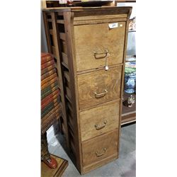 FOUR DRAWER OAK FILER OPEN SIDED