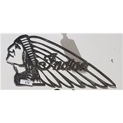 STEEL INDIAN MOTORCYCLE SIGN