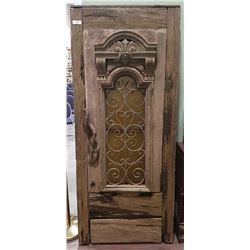 18TH CENTURY WROUGHT IRON DOOR W/ CARVED DETAILING