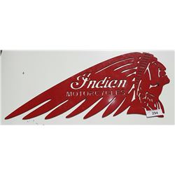 STEEL INDIAN MOTORCYCLE SIGN POWDER COATED
