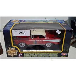 NIB MOTOR MAX 1957 CHEVY VEL-AIR FIRE CHIEF DIE CAST CAR
