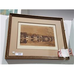 SIGNED LIMITED EDITION PRINT TITLED BOAT HOUSE ROW