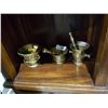 Image 1 : THREE BRASS MOTAR PESTLES