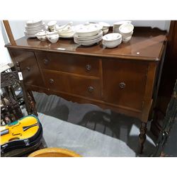 EARLY 20TH C. WALNUT SIDE BOARD 54" WIDE X 38 " HIGH X 20.5" DEEP