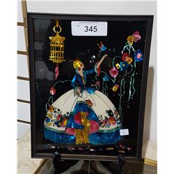 VINTAGE REVERSE PAINTED PICTURE