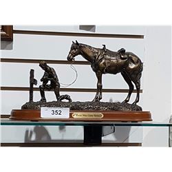 COWBOY STATUE IN RESIN