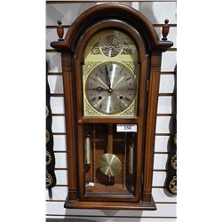 DANIEL DAKOTA 31 DAY WALL CLOCK W/ KEY AND PENDULUM