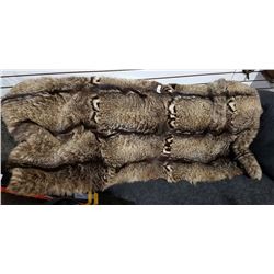 RACCOON RUG MADE FROM 12 RACCOONS