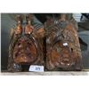 Image 1 : PAIR OF CARVED MASKS