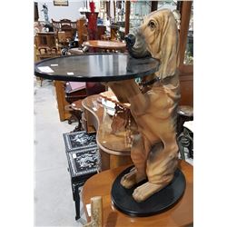 BASSETT HOUND W/SERVING TRAY