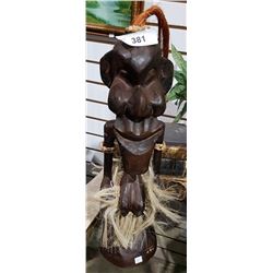 CARVED AFRICAN STATUE