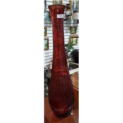 LARGE ART GLASS VASE 39" TALL