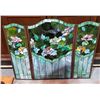 Image 1 : STAIN GLASS FIRE SCREEN DAMAGE TO THREE PANELS