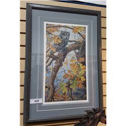 SIGNED LIMITED EDITION KRONSCHROEDER PRINT OWL