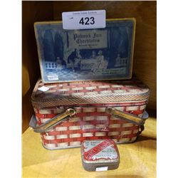 3 VINTAGE COLLECTABLE TINS