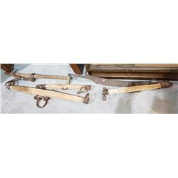 FIVE PIECES ANTIQUE FARM IMPLAMENTS
