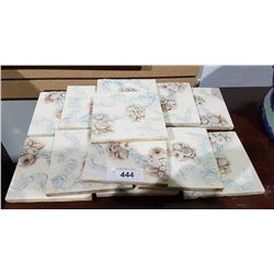 13 VINTAGE PORCELAIN KITCHEN TILES
