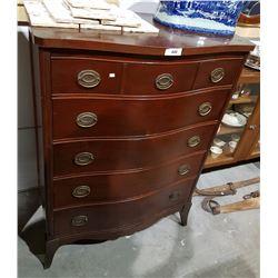 MAHOGANY 5 DRAWER HIGH BOY