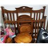 Image 1 : ANTIQUE DOUBLE HEADBOARD AND FOOTBOARD