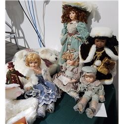 LOT OF SEVEN LIFE'S CHERISHED MOMENTS DOLLS