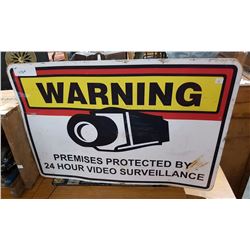 WARNING 24 HOUR SURVEILLANCE SIGN
