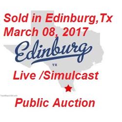 TEXAS LIVE / ONLINE PUBLIC AUCTION -MARCH 08,2017