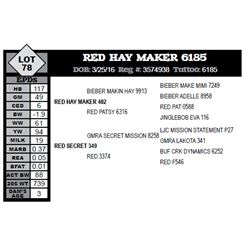 RED HAY MAKER 6185