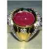 Image 4 : Natural Burma Ruby & Diamond Ring - GIA Certified