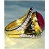Image 5 : Natural Burma Ruby & Diamond Ring - GIA Certified