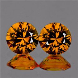 Natural Golden Yellow Sapphire Pair 5.00 MM - VVS