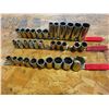 Image 2 : Assorted 1/2" Deep Well Sockets - Standard & Metric Sizes