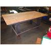 Image 2 : 48" x 96" x 39" Tall Heavy Duty Steel Table w/ Wood Top