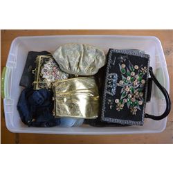TOTE OF VINTAGE PURSES