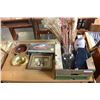 Image 1 : LOT OF VASES DECORATIVE BOWLS AND SHADOW BOX AND PUZZLE