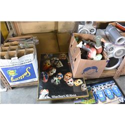 LOT OF ESTATE GOODS AND BEER GLASSES