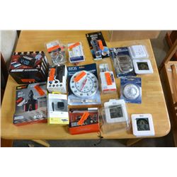 BOX OF NEW ELECTRONICS & CAR GADGETS