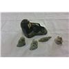 Image 1 : LOT OF CARVED STONE FIGURES