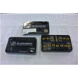 3 NHL TEAM DOMINO SETS