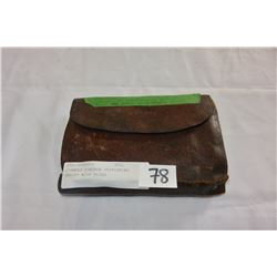 STAMPED VINTAGE FLYFISHING WALLET WITH FLIES