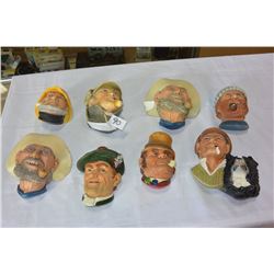 LOT OF 8 BOSSONS HEADS