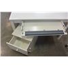 Image 2 : WHITE DESK W/ OFFICE CHAIR AND 2-DRAWER ENDTABLE