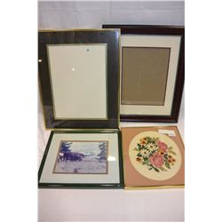 NEEDLEWORK AND PHOTO AND FRAMES