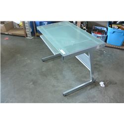 MODERN GLASS TOP DESK