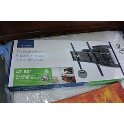 AS NEW 47-80" FULL MOTION TV WALL MOUNT COMPLETE IN BOX