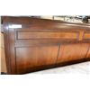 Image 2 : MAHOGANY FINISH KINGSIZE SLEIGH BED FRAME WITH STORAGE DRAWERS