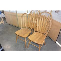 SET OF FOUR HOOPBACK CHAIRS